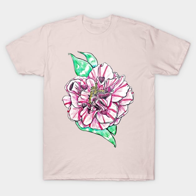 Heart Camellia T-Shirt by Light Girl Design